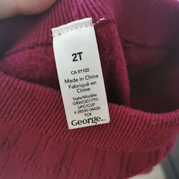 5/$10 George girls fleece lined leggings size 2 - Picture 5 of 5